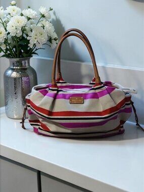 Kate Spade Oak Island Striped Stevie Diaper Bag